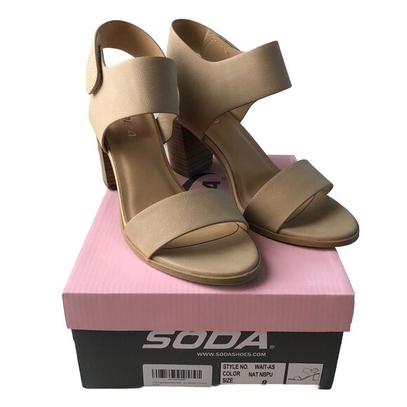 SODA Wait-AS Chucky Heel Sandals Size 8 - Picture 9 of 11